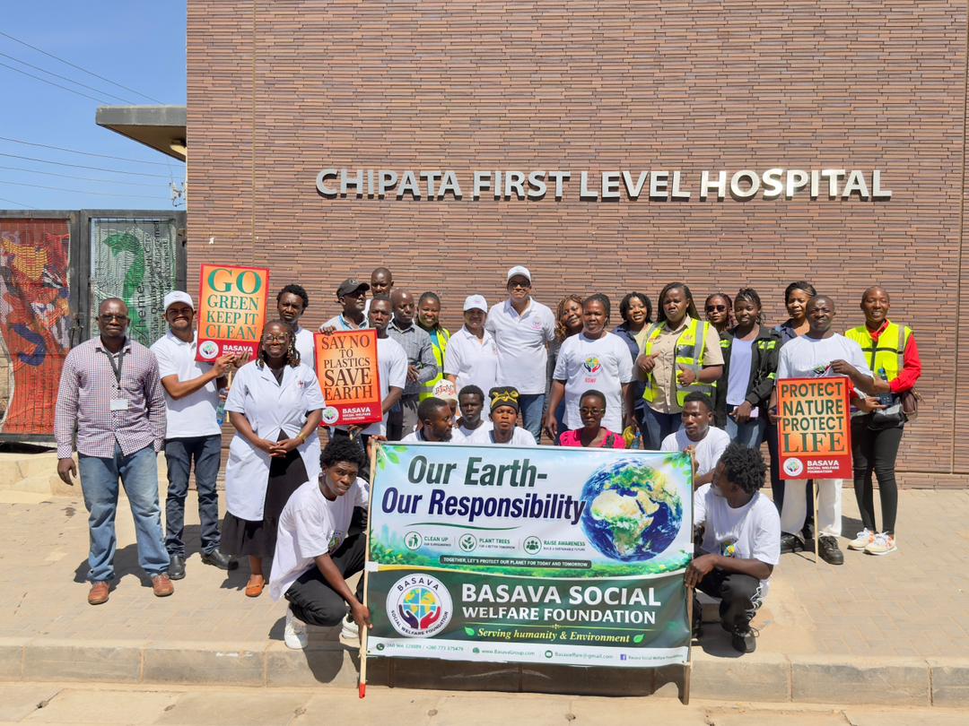Waste clean-up at Chipata First Level Hospital