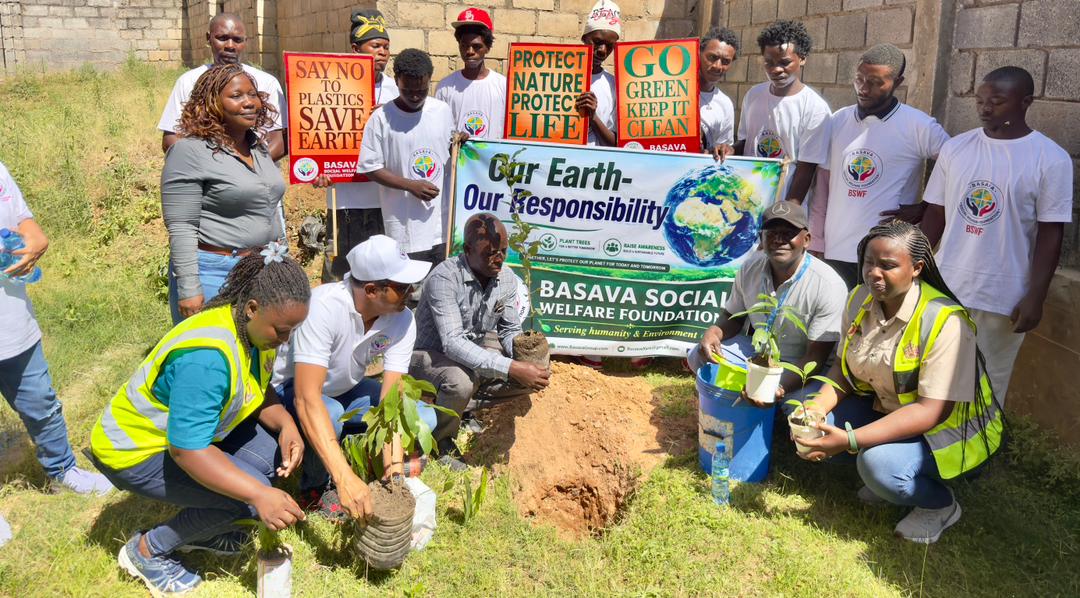 Tree planting activity at Chipata First Level Hospital
