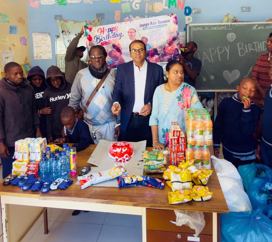 Birthday celebration with children at Zambia Institute of Special Education